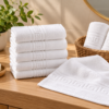 Set 4 Prosoape de Baie Alb 30×50 cm, Greek Border, 500 g/mp