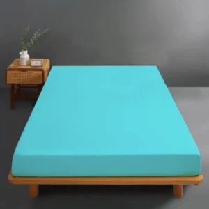 Husa pat tricot, bumbac 100%, dimensiunea 160x200cm, culoare blue