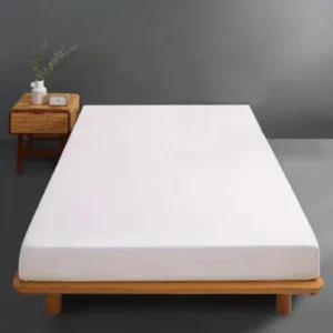 Husa pat tricot, bumbac 100%, dimensiunea 180x200cm, culoare alb