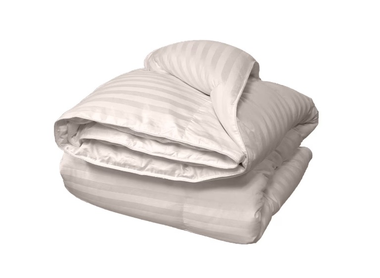 Pilota de iarna cu umplutura de lana, invelis damasc bumbac 100%, dimensiunea 140x210 cm, bej