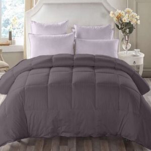 Pilota de iarna cu umplutura de lana, invelis damasc bumbac 100%, dimensiunea 140x210 cm, maro