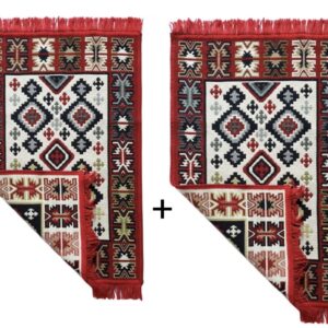 Set 1+1 Covoare traditionale, cu doua fete, dimensiunea 60x120cm, VT1051