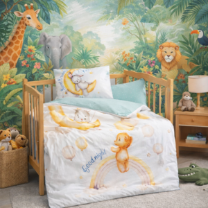 Alternative view of Lenjerie patut copii, Colectia Pure Cotton, 4 piese, model Baby Blue