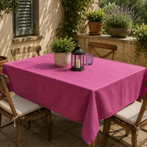 Față de masă pentru terasă și grădină Fucsia, protecție UV, 140x140 cm