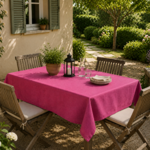 Față de masă pentru terasă și grădină Fucsia, protecție UV, 140x180 cm