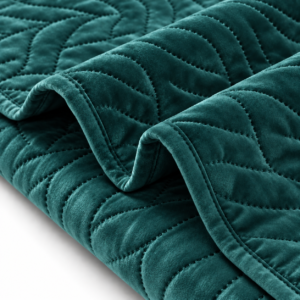 Set Cuvertura de Pat din Catifea 220x240 cm + 2 Fețe de Perna, verde - imagine 3