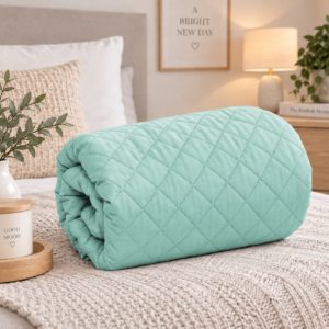 Alternative view of Cuvertură Matlasată Elite Home, Uni, 100% Microfibră, 150x210 cm, culoare verde mint