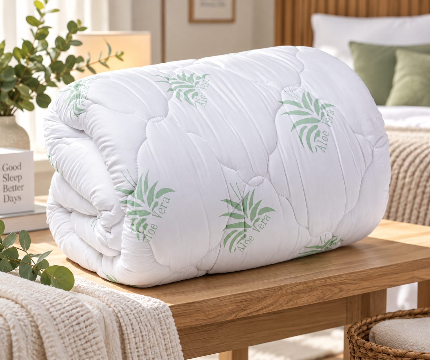 Pilotă de Iarnă Aloe Vera – 400 gr/mp, 200x220 cm - imagine 3