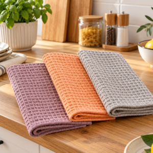 Set 3 Prosoape Bucătărie din Bumbac 100% – Orange, 35x60 cm - imagine 3